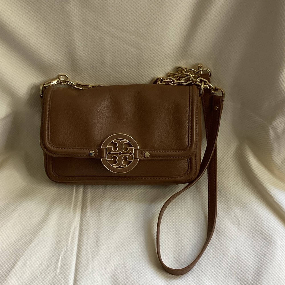 Tory Burch Brown Leather Crossbody Bag